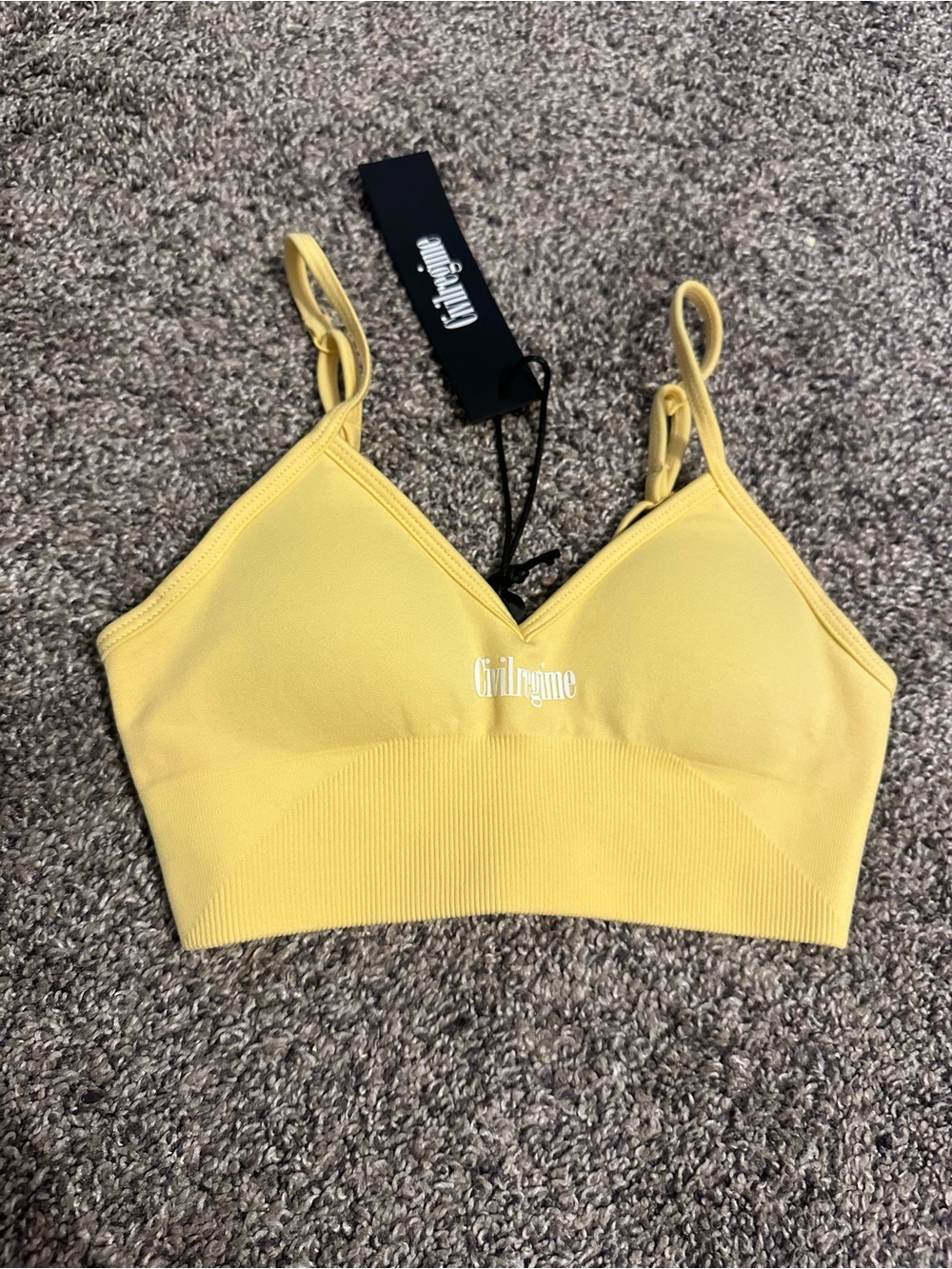 Civil Regime (Darc Sport) Yellow Seamless Bralette - Padded